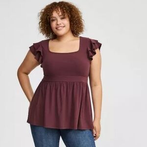 Super Soft Babydoll Top 2X